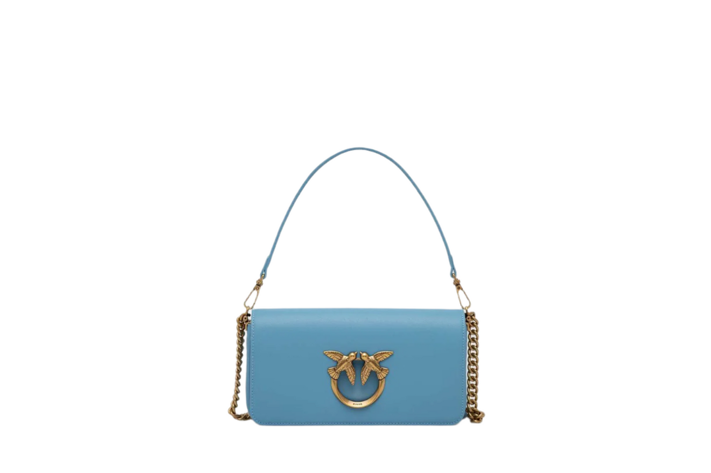 Pinko Love Blue Leather Bag