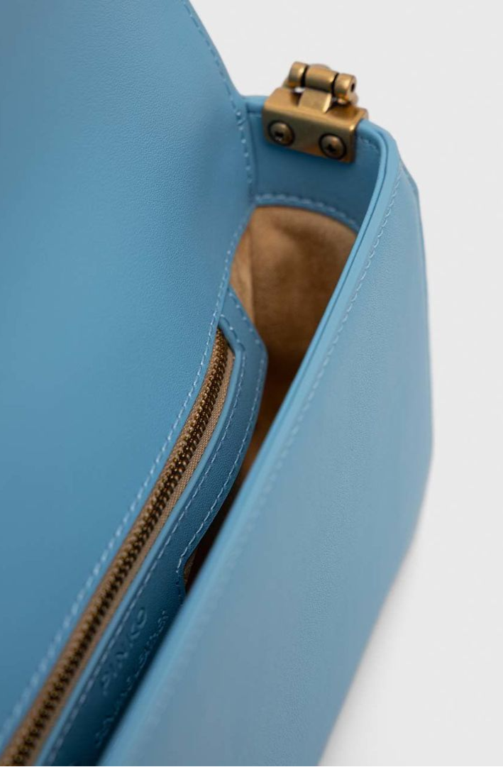 Pinko Love Blue Leather Bag